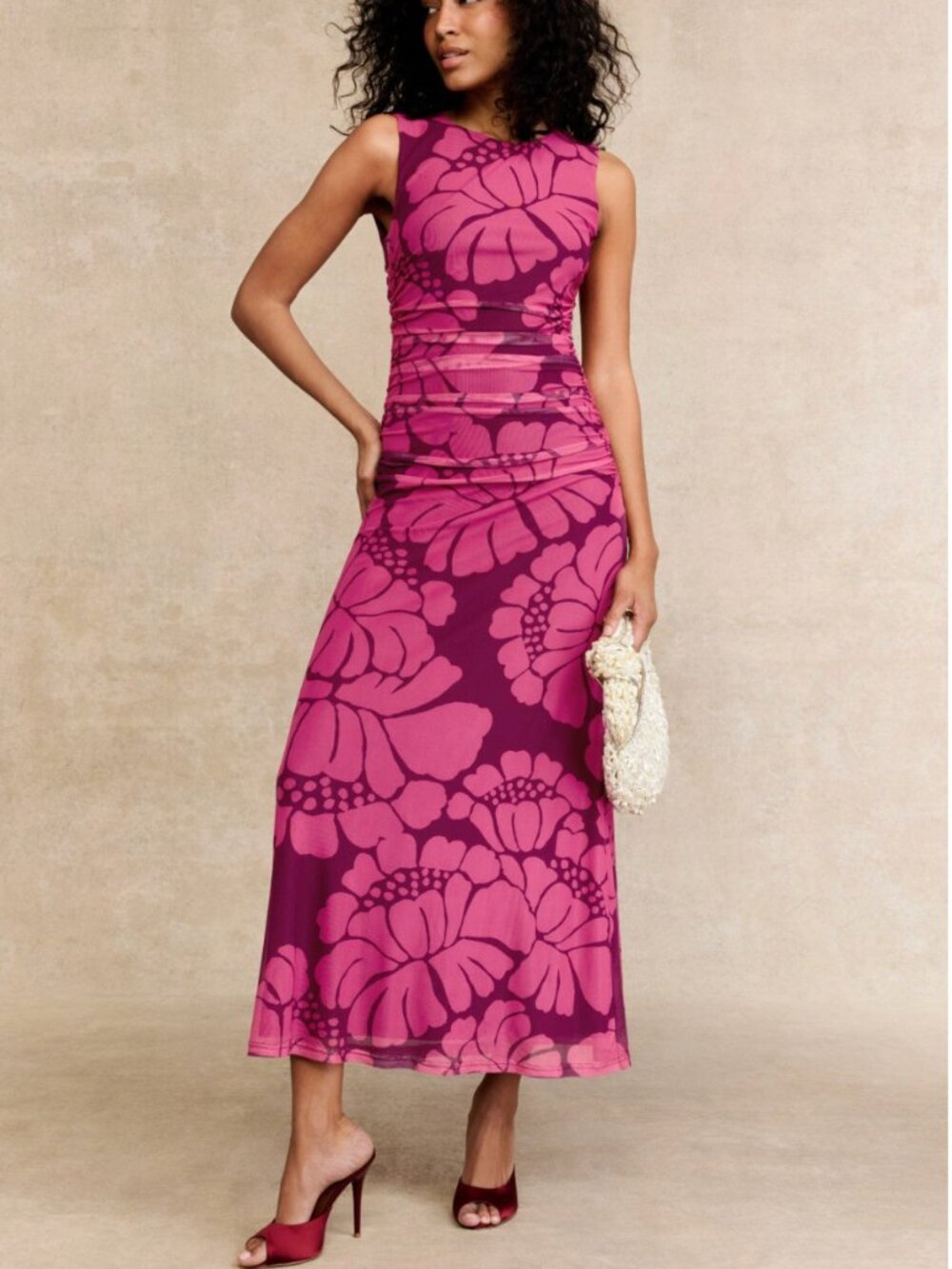 MINK PINK Persephone Mesh Midi Dress XL